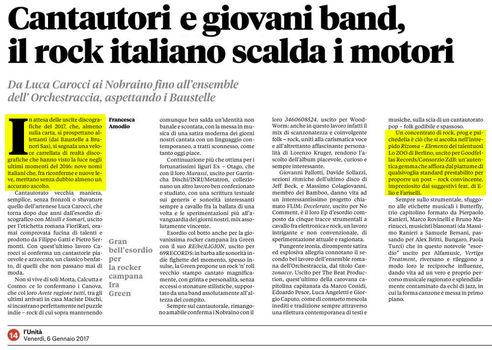 Rizoma- Elements fra i 9 dischi del 2016!
